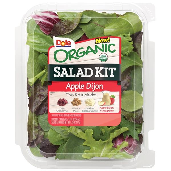 slide 1 of 1, Dole Organic Apple Dijon Salad Kit, 8.25 oz