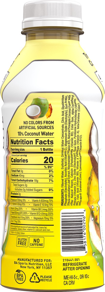 slide 2 of 12, BODYARMOR Lyte No Sugar Added Tropical Coconut Sports Drink 16 oz, 16 oz