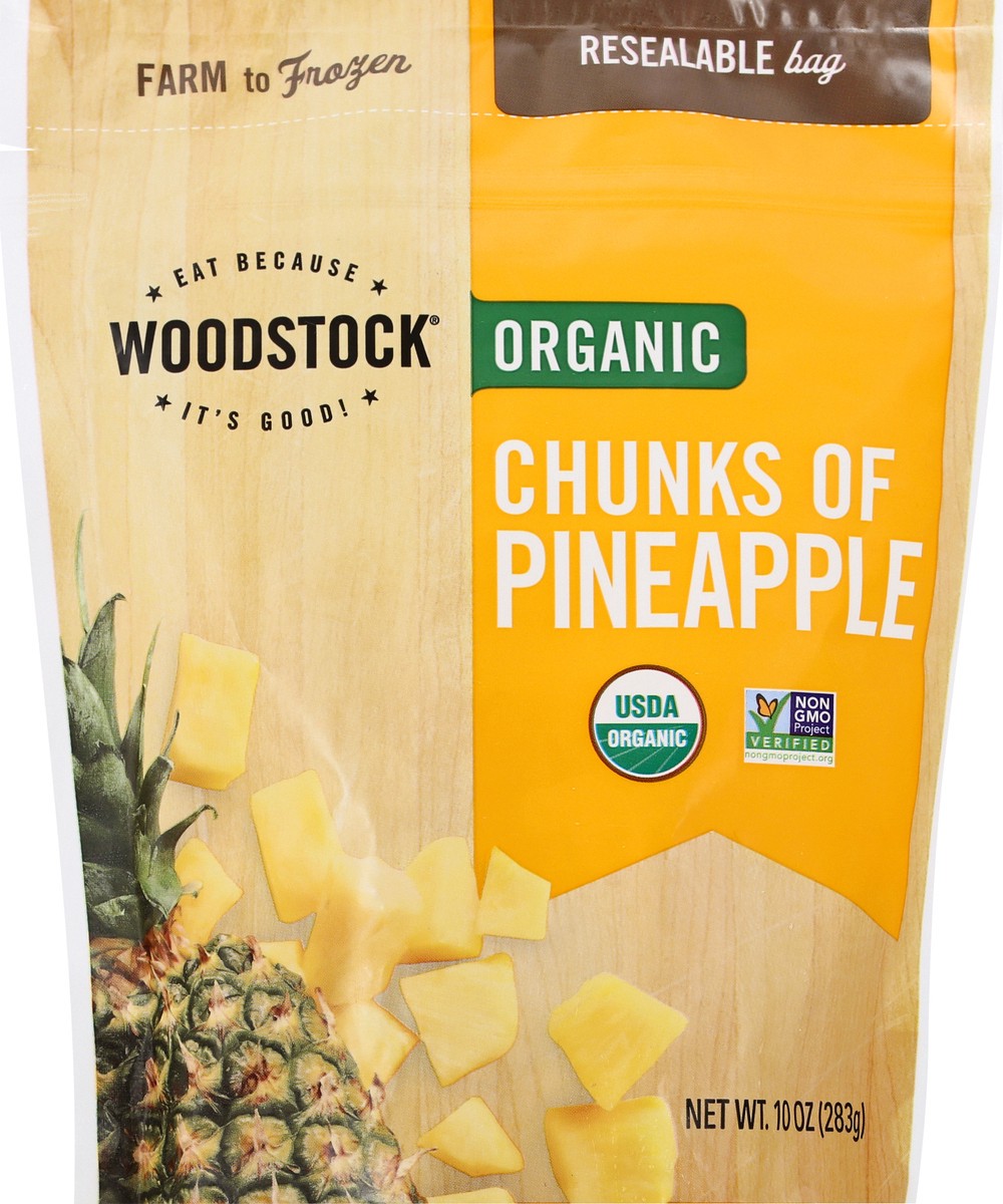 slide 11 of 12, Woodstock Organic Chunks of Pineapple 10 oz, 10 oz