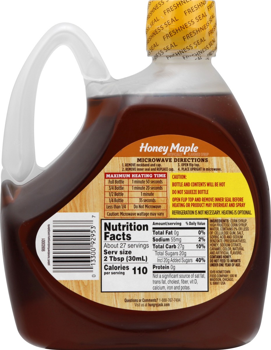 slide 5 of 9, Hungry Jack Honey Maple Syrup, 27.6 fl oz