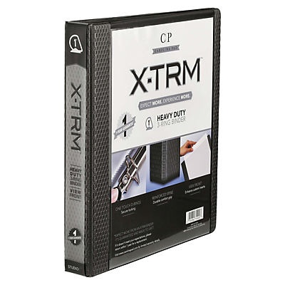 slide 1 of 1, Carolina Pad X-TRM Black Heavy Duty Binder, 1 in