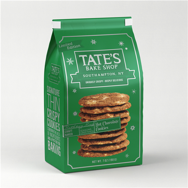slide 1 of 1, Tate's Bake Shop Hot Chocolate Cookies Seasonal, 7 oz