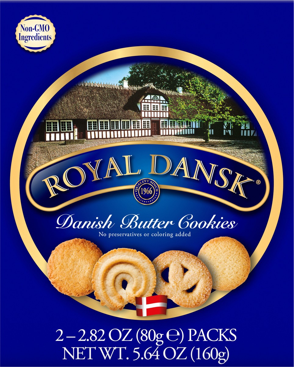 slide 6 of 12, Royal Dansk Danish Butter Cookies 2 - 2.82 oz Packs, 2 ct
