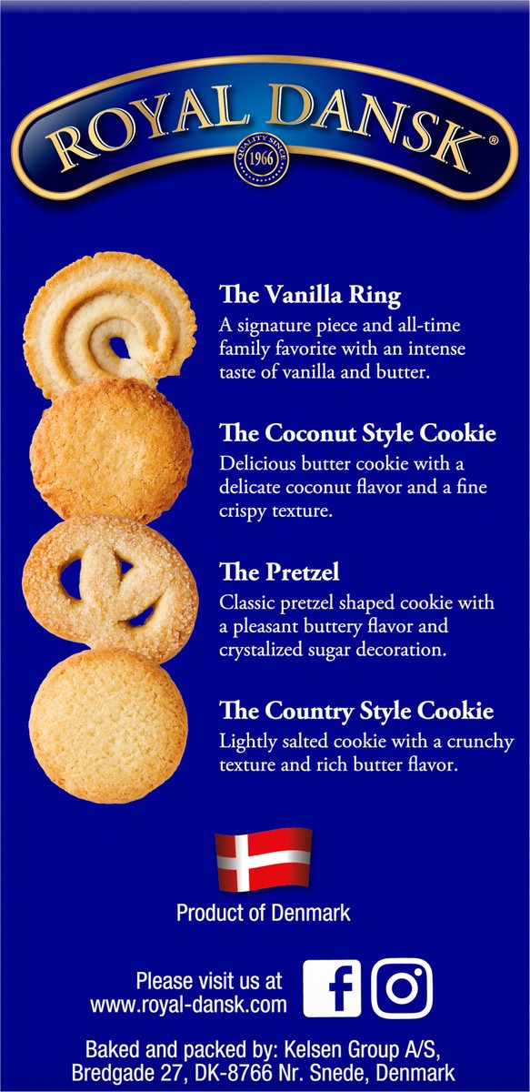 slide 5 of 12, Royal Dansk Danish Butter Cookies 2 - 2.82 oz Packs, 2 ct