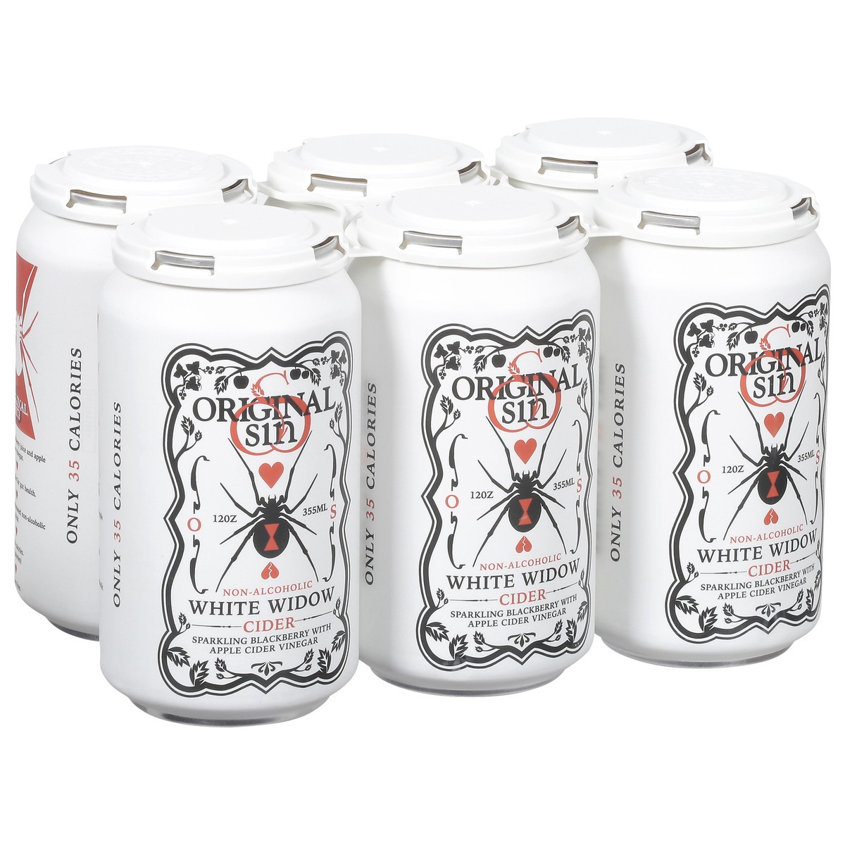 slide 2 of 9, Original Sin Non-Alcoholic White Widow Cider 6 - 12 fl oz Cans, 6 ct