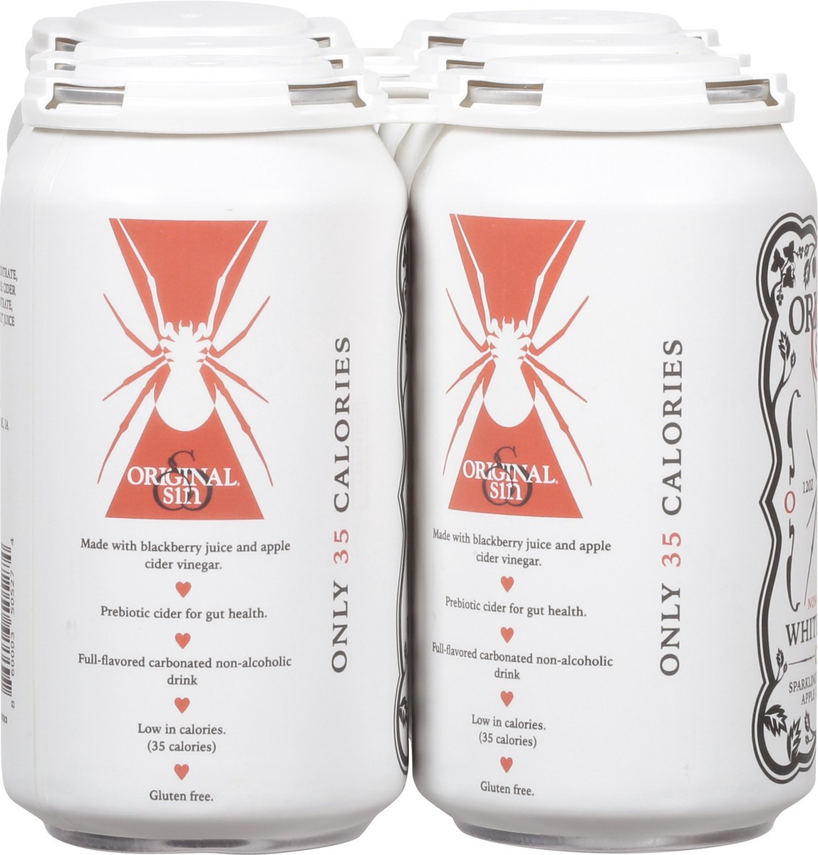 slide 5 of 9, Original Sin Non-Alcoholic White Widow Cider 6 - 12 fl oz Cans, 6 ct