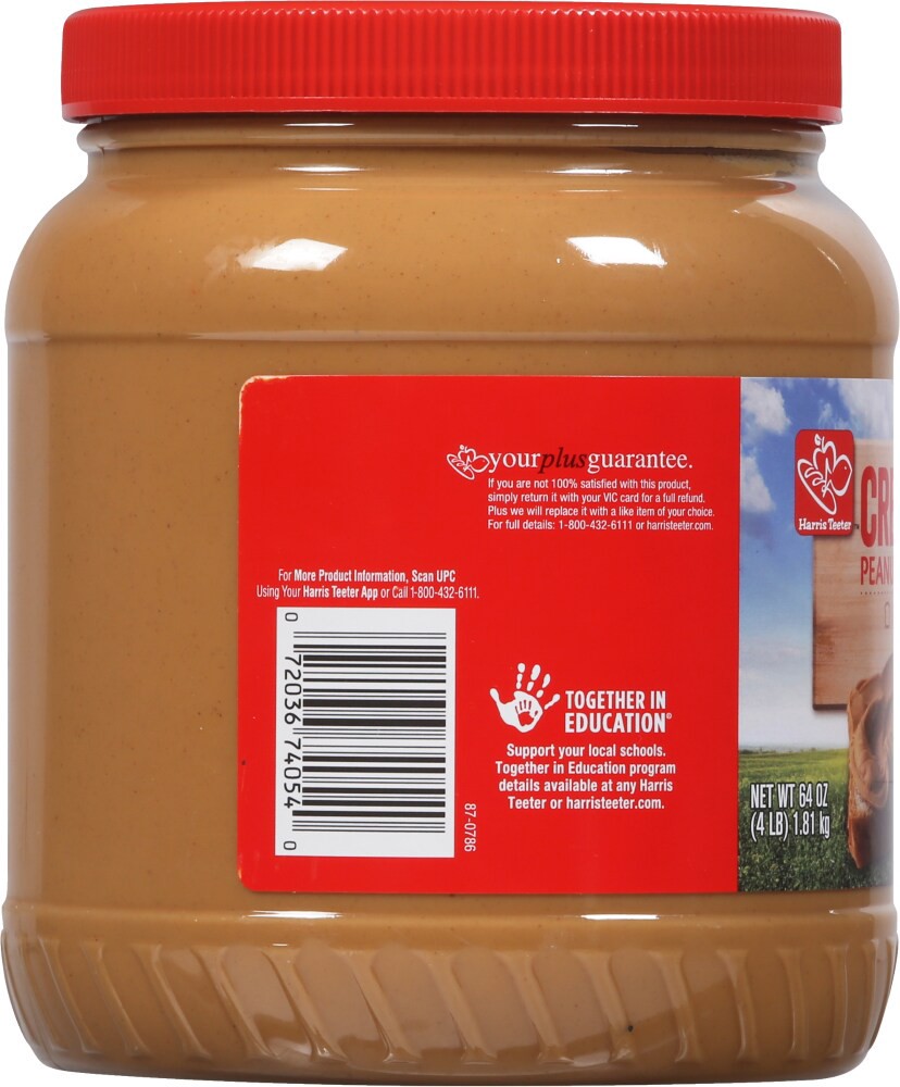 slide 6 of 6, Harris Teeter Creamy Peanut Butter, 64 oz