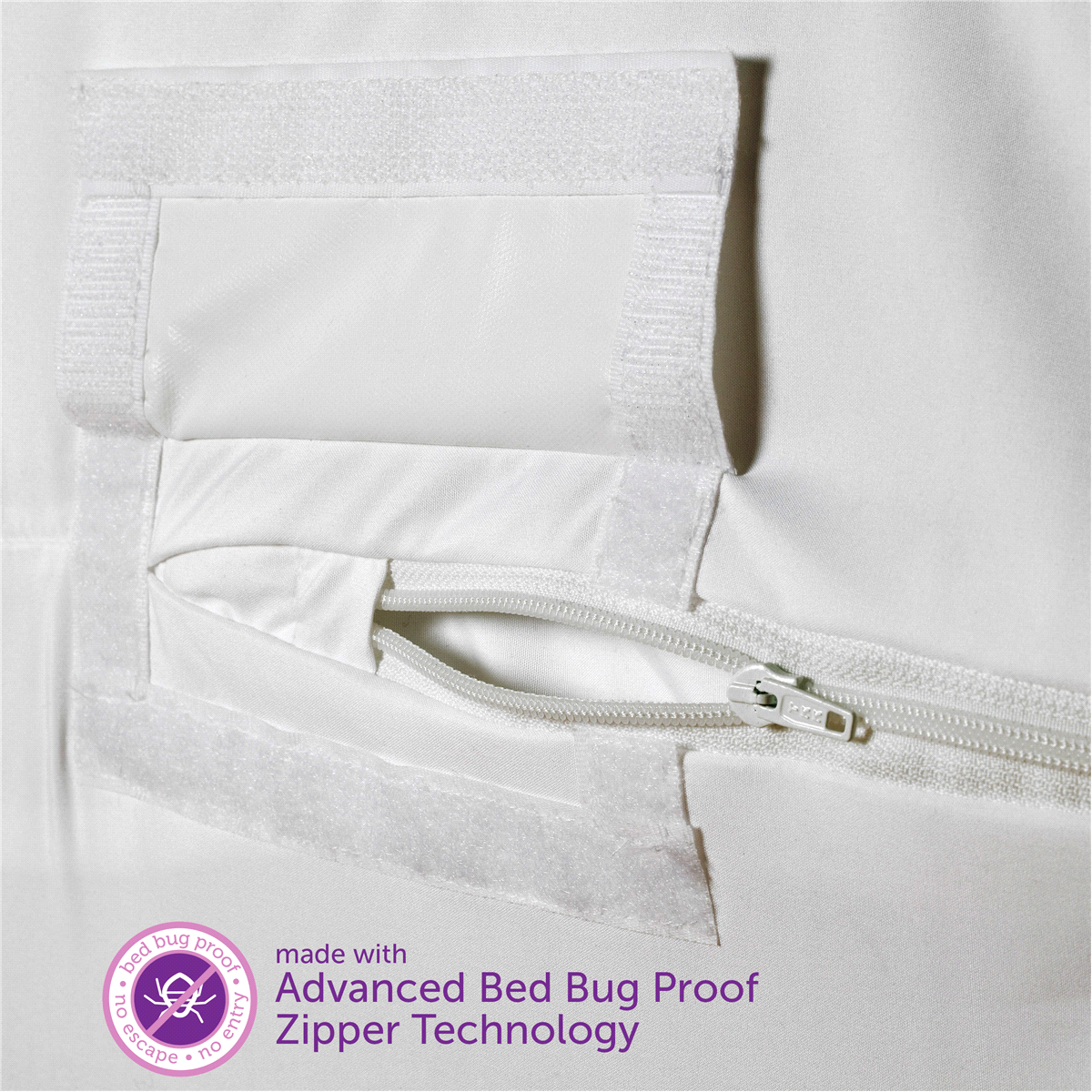 slide 3 of 3, AllerEase Maximum Allergy and Bedbug Waterproof Zippered Mattress Protector, Full, 1 ct