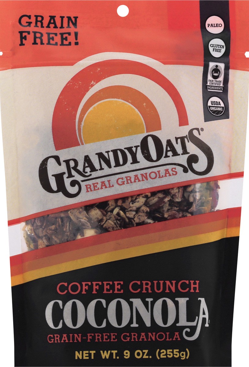 slide 7 of 11, GrandyOats Coconola Grain-Free Coffee Crunch Granola 9 oz, 9 oz