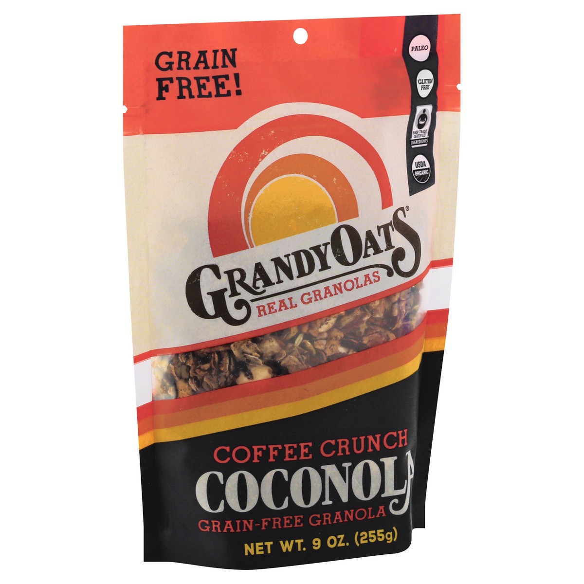 slide 8 of 11, GrandyOats Coconola Grain-Free Coffee Crunch Granola 9 oz, 9 oz