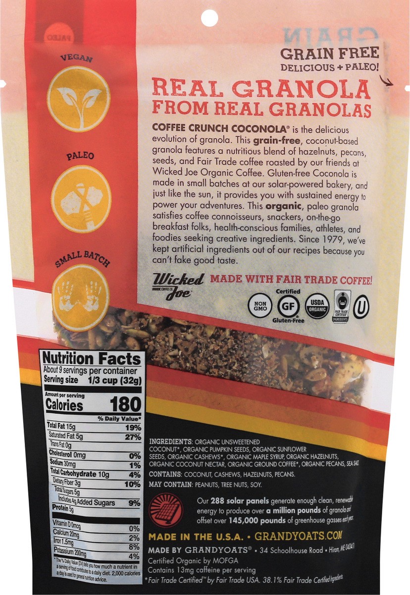 slide 3 of 11, GrandyOats Coconola Grain-Free Coffee Crunch Granola 9 oz, 9 oz