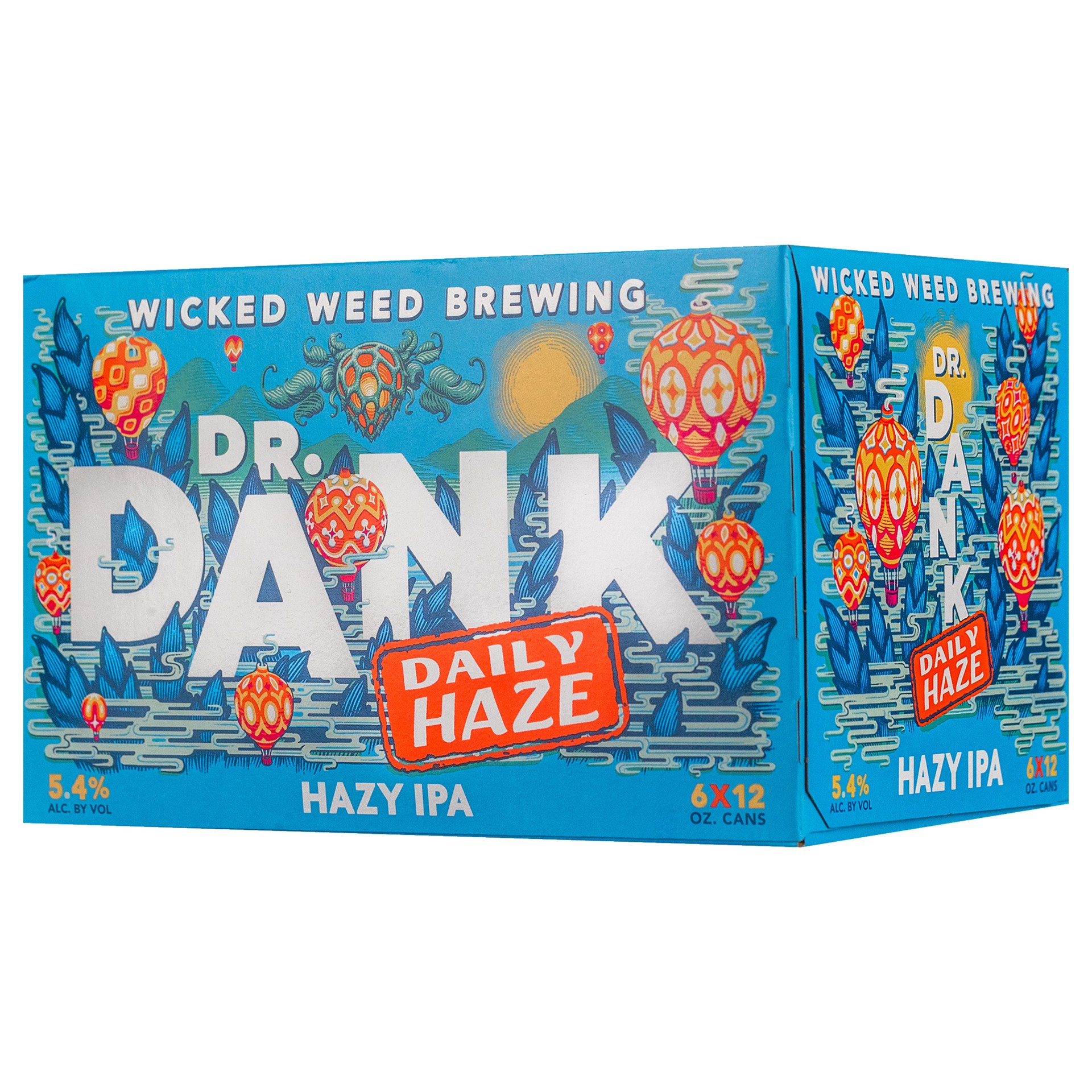 slide 2 of 2, Wicked Weed Brewing Dr. Dank Daily Haze IPA Beer, 6 Pack 12 fl. oz. Cans, 6 ct; 12 oz