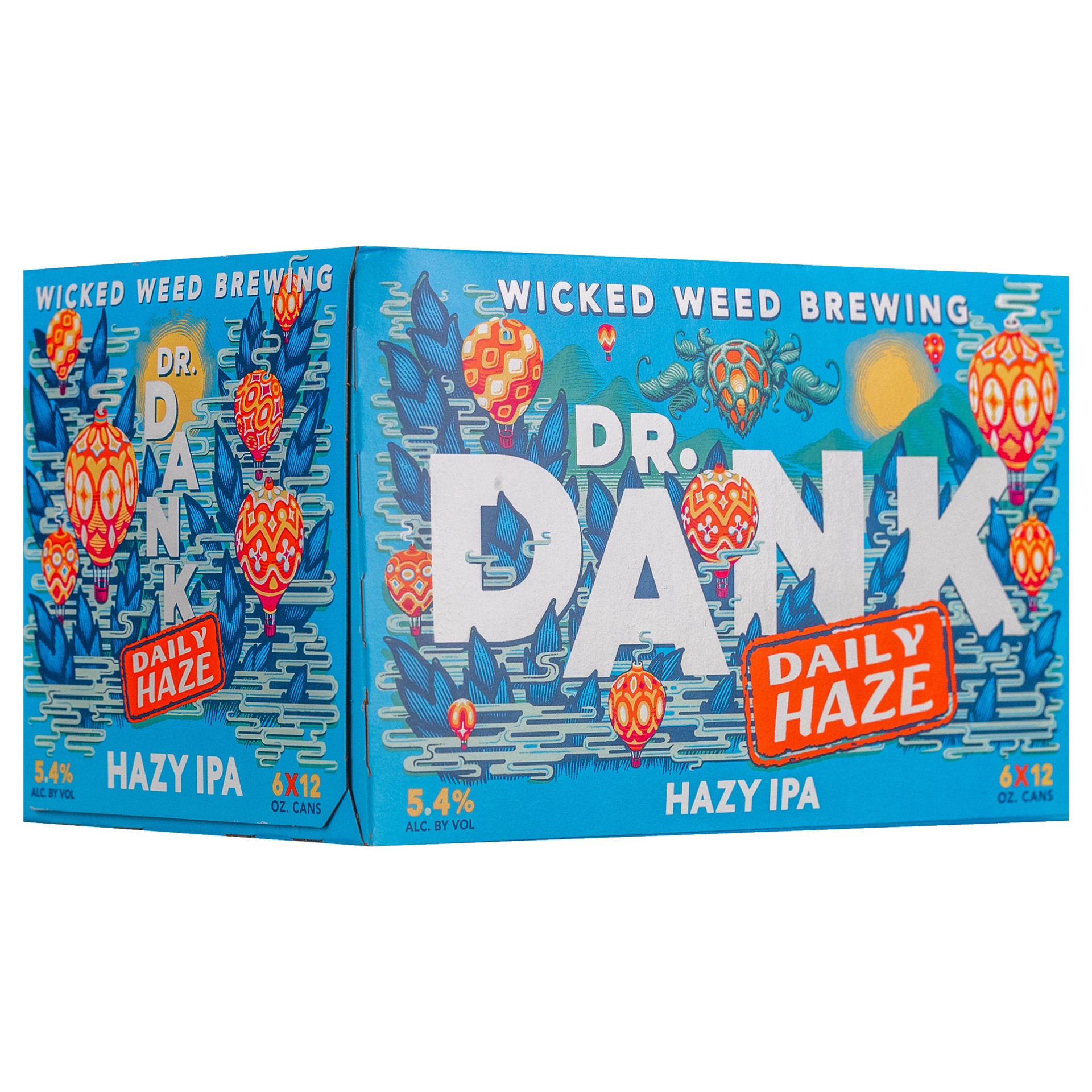 slide 1 of 2, Wicked Weed Brewing Dr. Dank Daily Haze IPA Beer, 6 Pack 12 fl. oz. Cans, 6 ct; 12 oz