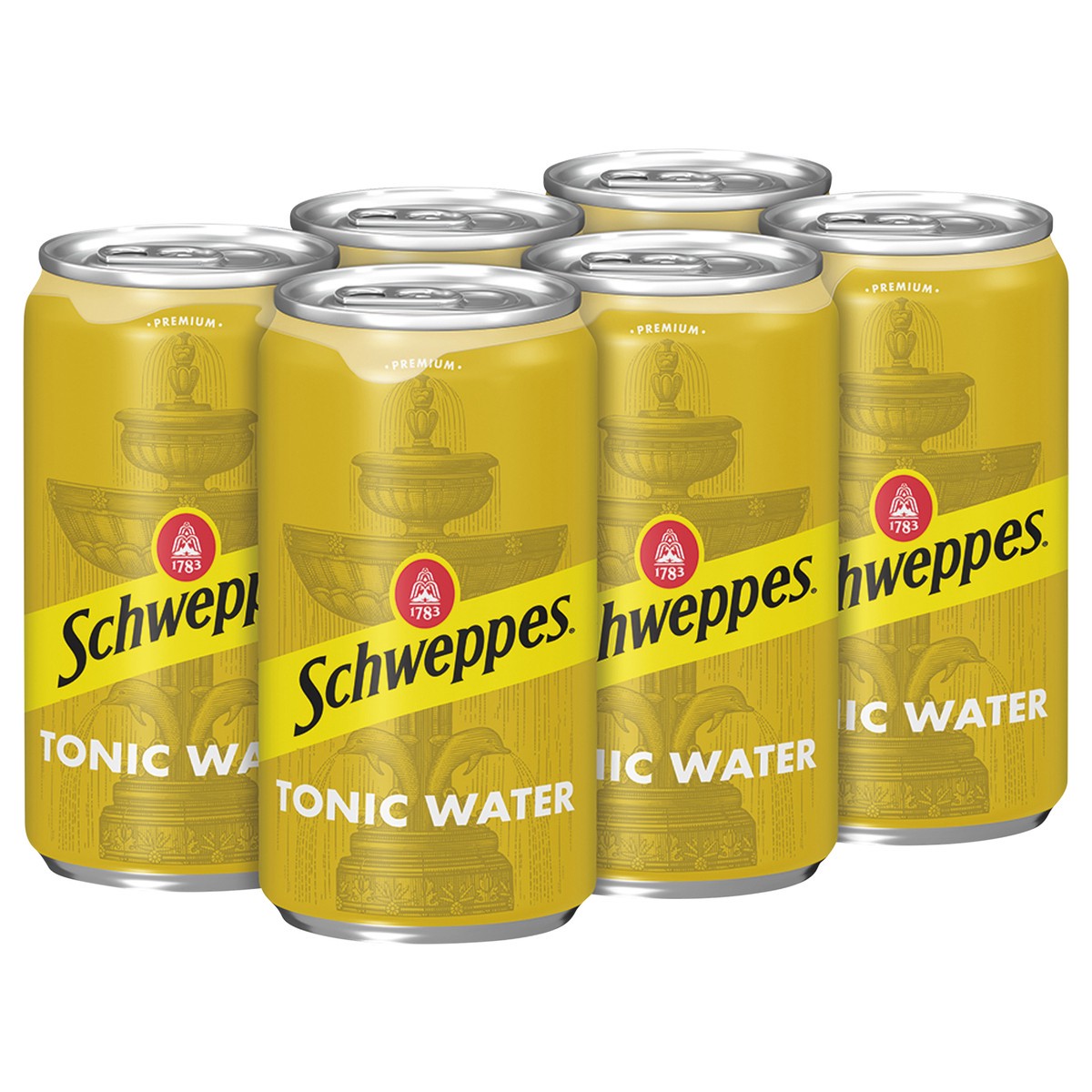 slide 3 of 9, Schweppes Tonic Water, 7.5 fl oz mini cans, 6 pack, 6 ct