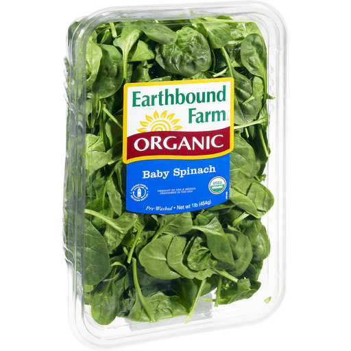 slide 2 of 9, Earthbound Farm Baby Spinach, 1 lb