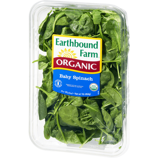 slide 3 of 9, Earthbound Farm Baby Spinach, 1 lb