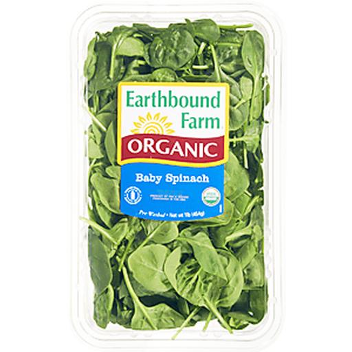 slide 4 of 9, Earthbound Farm Baby Spinach, 1 lb