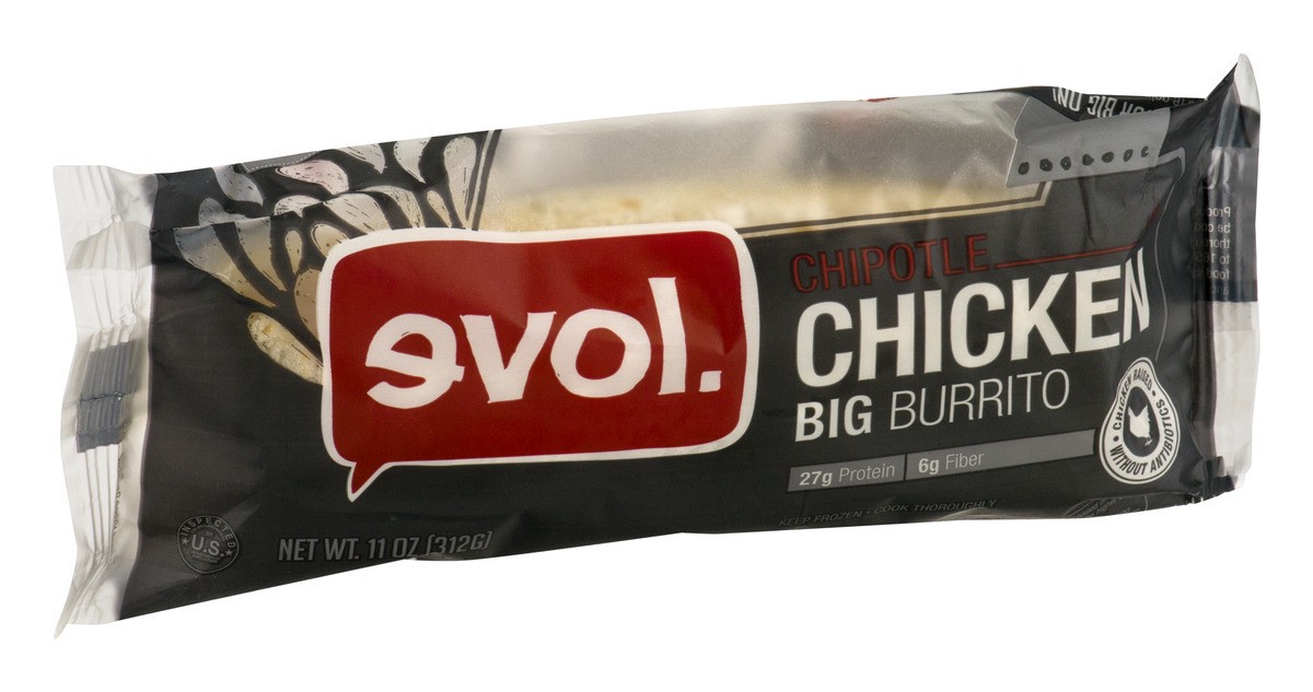 slide 2 of 9, Evol Burrito Chicken Chipotle Big - 11 Oz, 11 oz