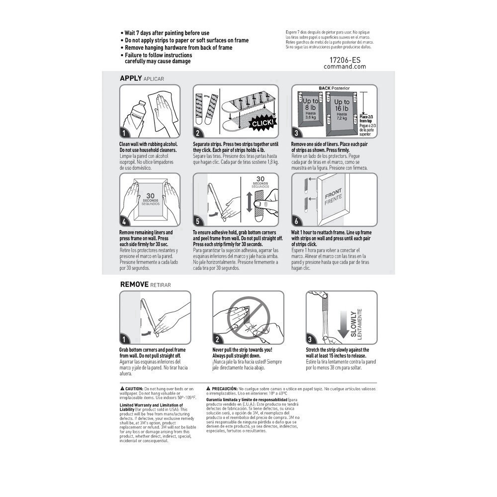 slide 186 of 186, Command Picture Hanging Strips Large 4 ea, 1 ct