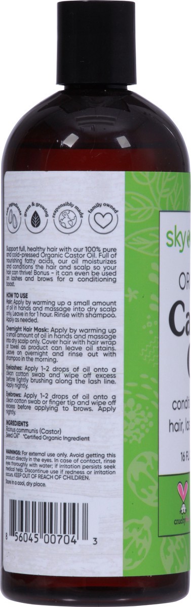 slide 7 of 9, Sky Organics Castor Oil, Organic, 16 oz