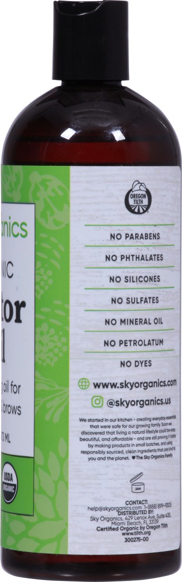 slide 8 of 9, Sky Organics Castor Oil, Organic, 16 oz