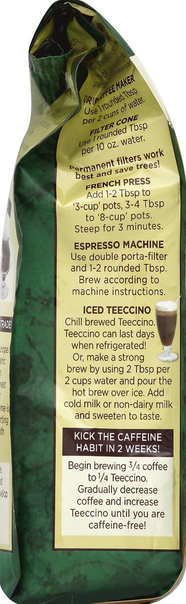 slide 3 of 5, Teeccino Organic French Roast Coffee, 11 oz