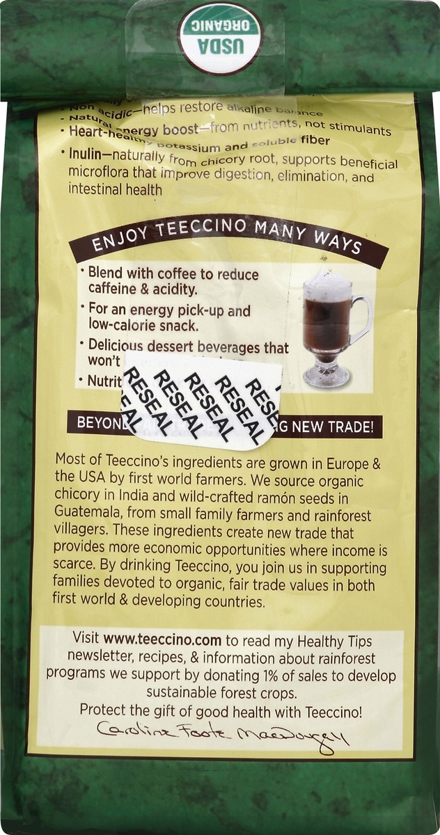slide 5 of 5, Teeccino Organic French Roast Coffee, 11 oz