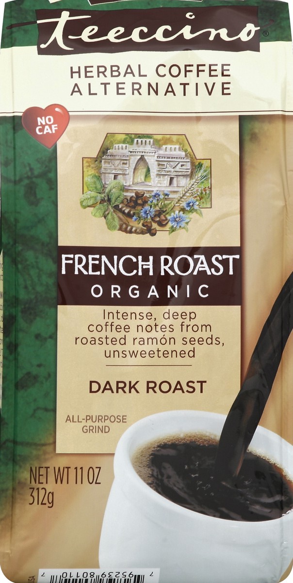 slide 1 of 5, Teeccino Organic French Roast Coffee - 11 oz, 11 oz