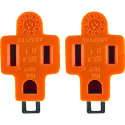 GE Polarized Grounding Adapter 2 ea