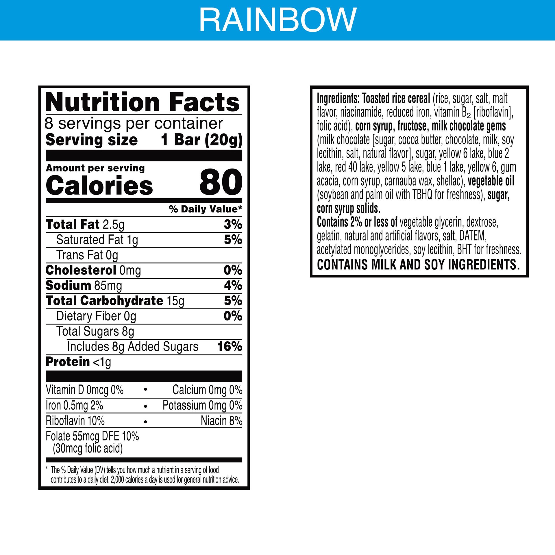 slide 3 of 5, Rice Krispies Treats Rainbow Marshmallow Snack Bars, 5.6 oz