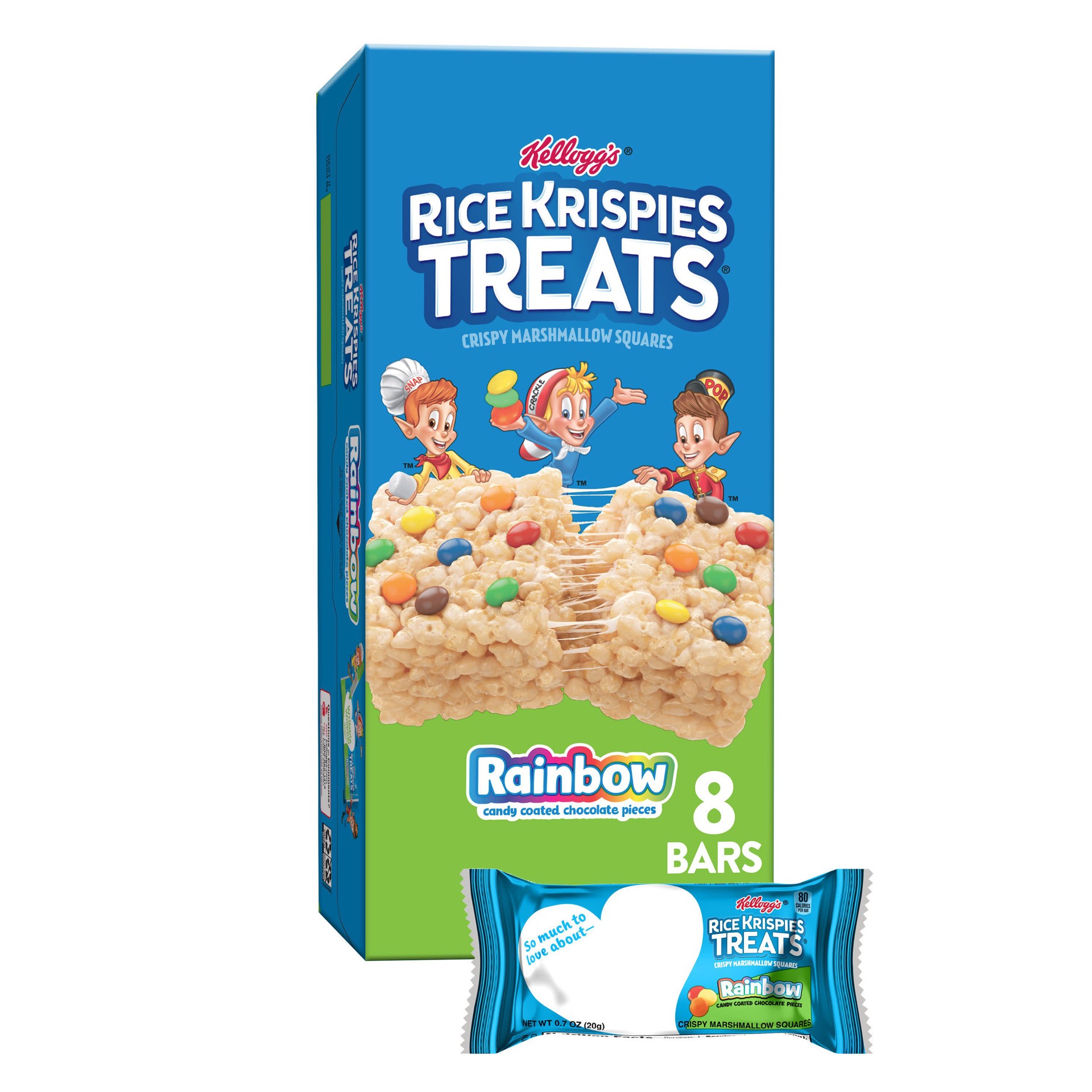 slide 1 of 5, Rice Krispies Treats Rainbow Marshmallow Snack Bars, 5.6 oz