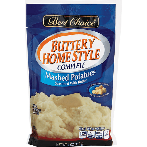 slide 1 of 1, Best Choice Buttery Homestyle Complete Mashed Potatoes, 4 oz