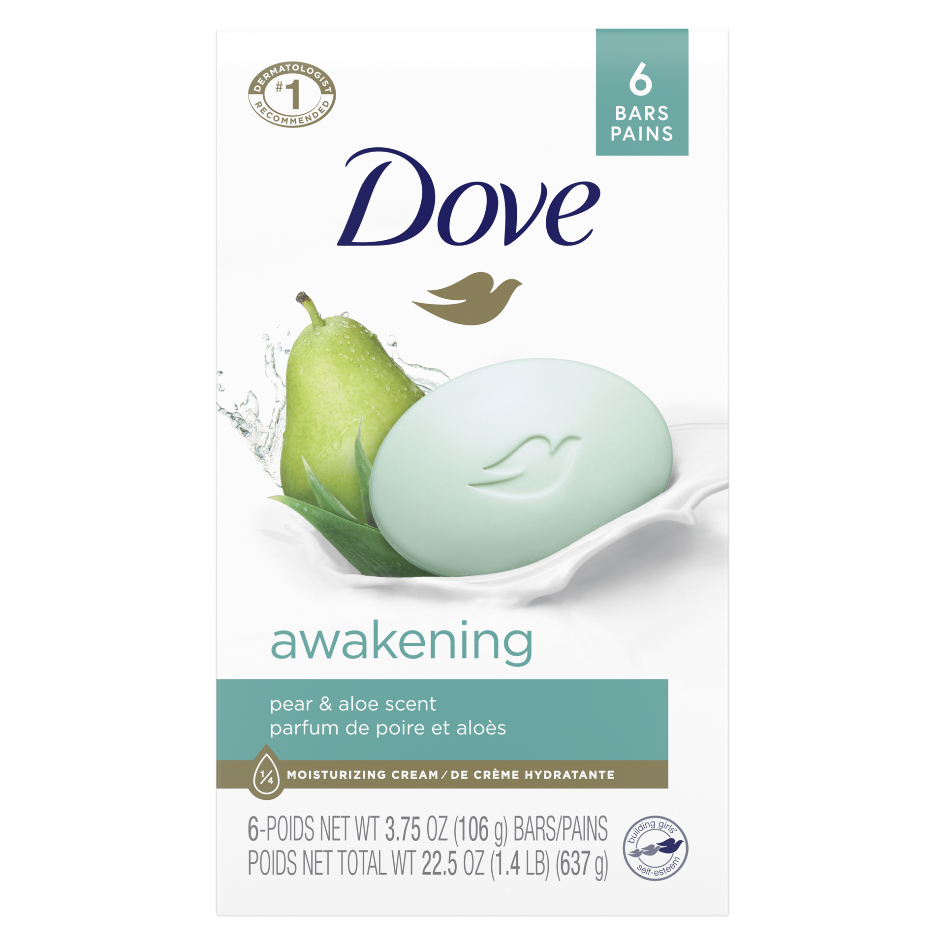 slide 5 of 5, Dove Beauty Bar Gentle Skin Cleanser Awakening, 3.75 oz, 6 Bars, 6 ct; 4 oz