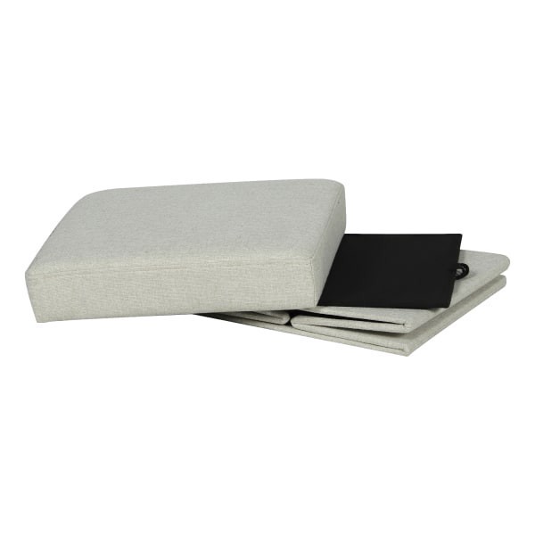 slide 4 of 4, Realspace® Folding Cube Storage Footrest Ottoman Seat, 16""H x 16""W x 16""D, Cream, 1 ct