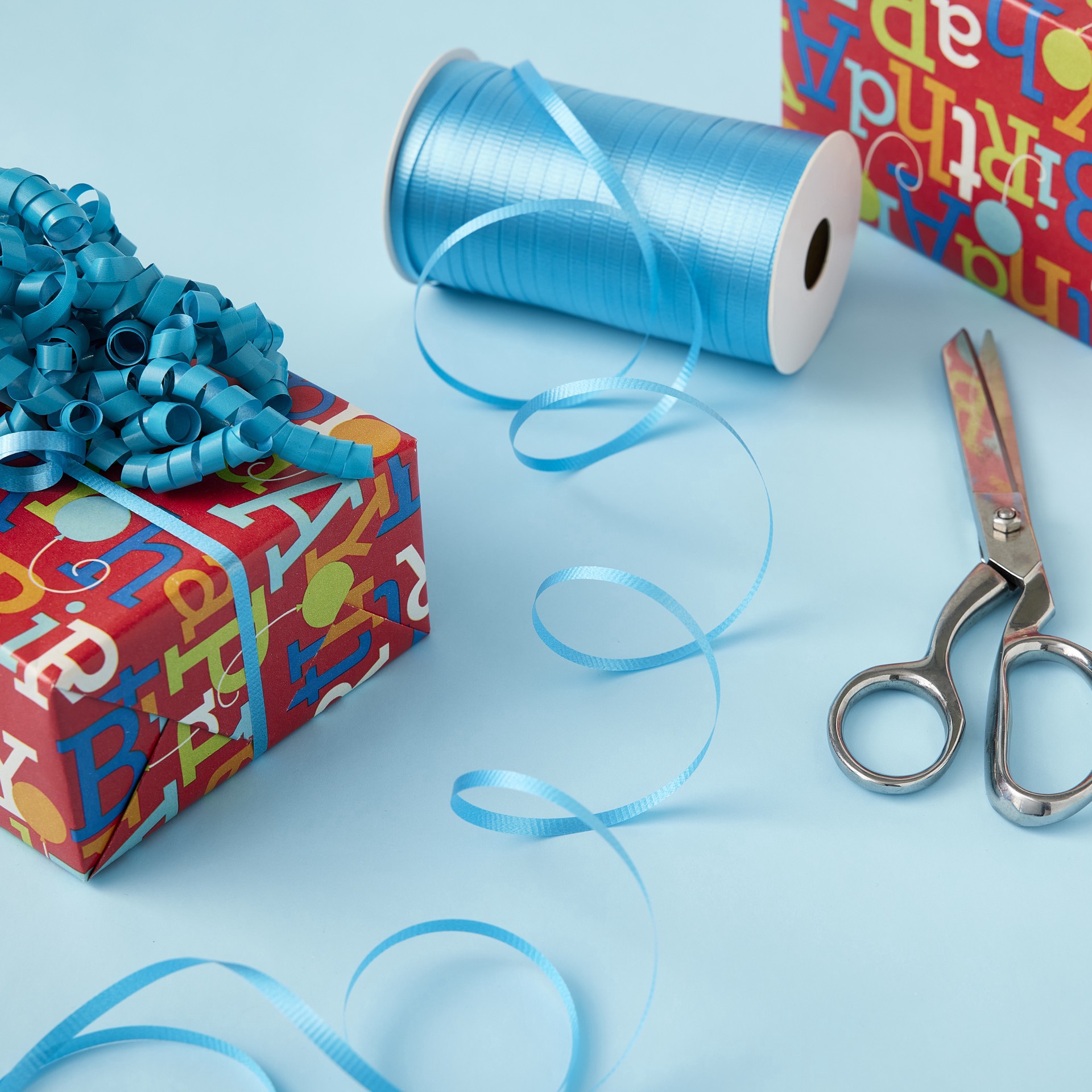 slide 2 of 2, 500yd. Turquoise Curling Ribbon Spool By Celebrate It, 0.18 in x 500 yd