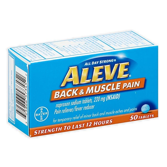 slide 1 of 5, Aleve Back & Muscle Pain Relief Naproxen Sodium Tablets, 50 ct
