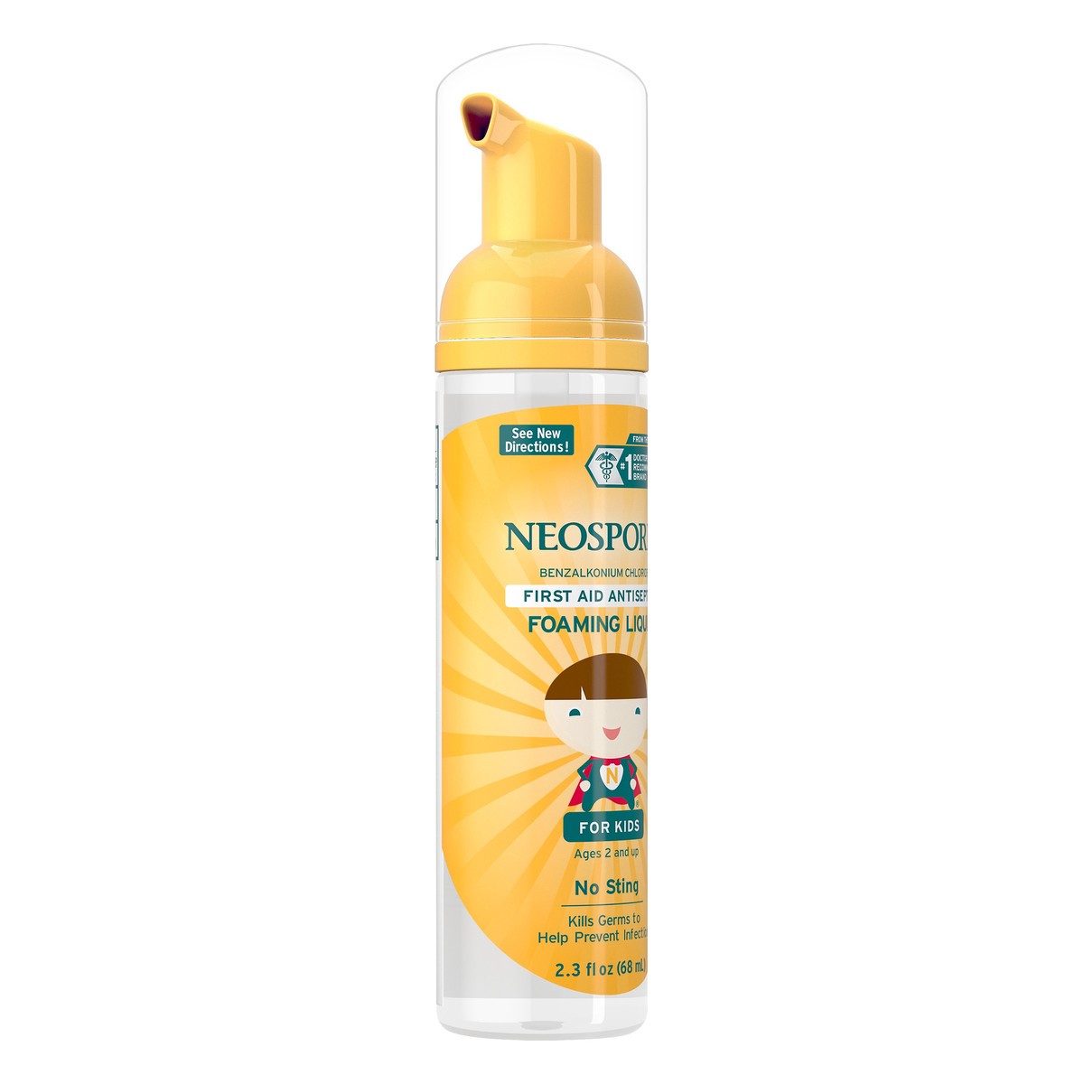 slide 6 of 6, Neosporin Wound Cleanser For Kids To Help Kill Bacteria, 2.3 Oz, 2.30 fl oz