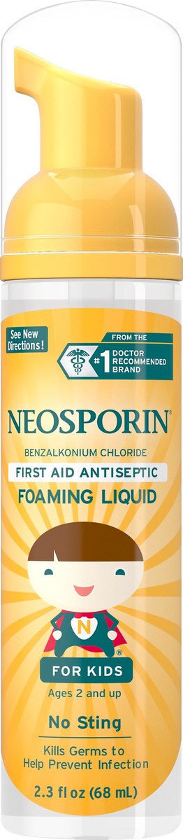 slide 3 of 6, Neosporin Wound Cleanser For Kids To Help Kill Bacteria, 2.3 Oz, 2.30 fl oz