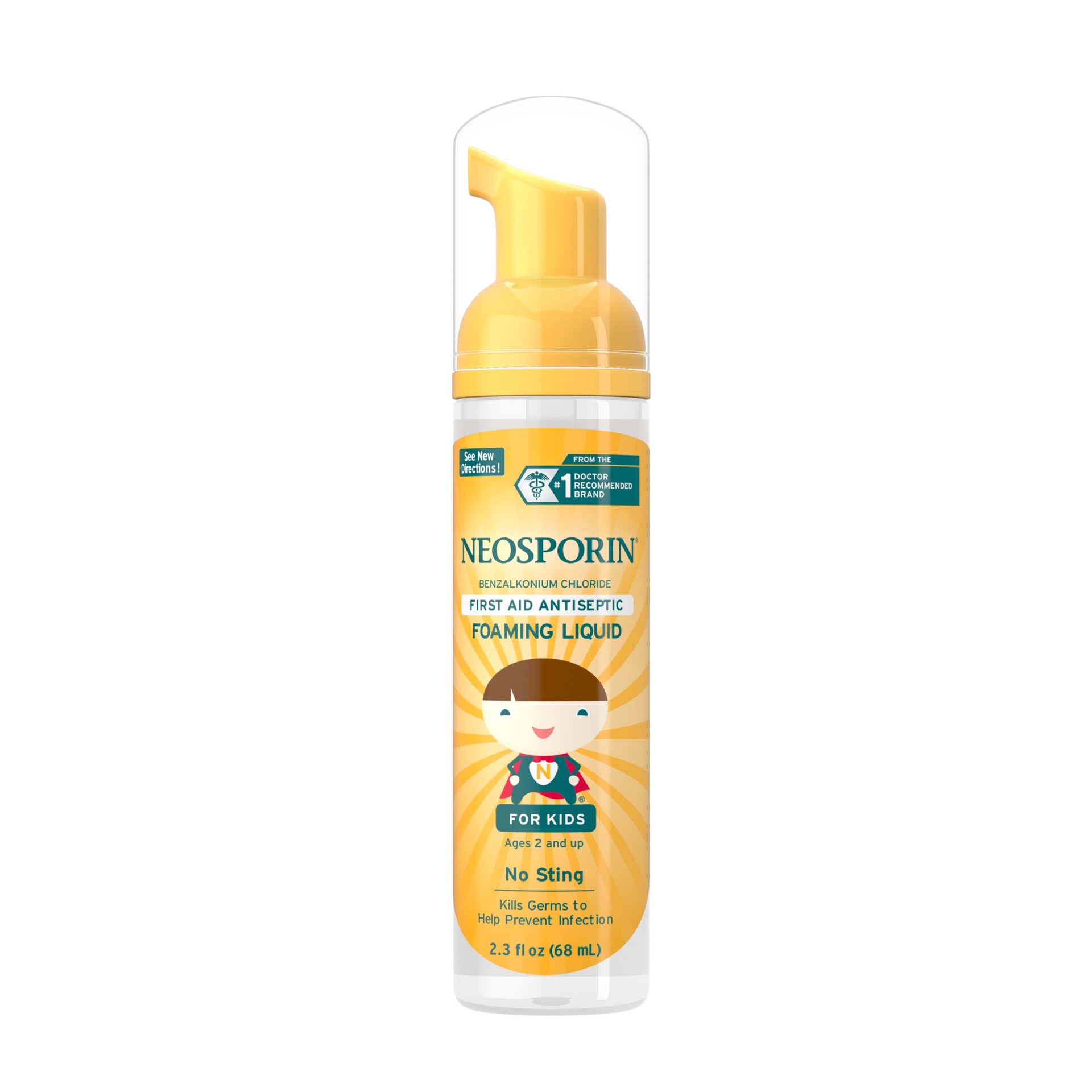 slide 1 of 6, Neosporin Wound Cleanser For Kids To Help Kill Bacteria, 2.3 Oz, 2.30 fl oz