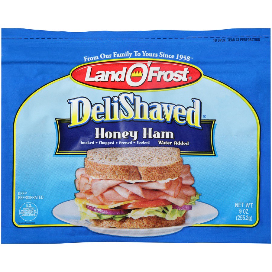 slide 1 of 9, Land O' Frost DeliShaved Honey Ham 9 oz, 9 oz