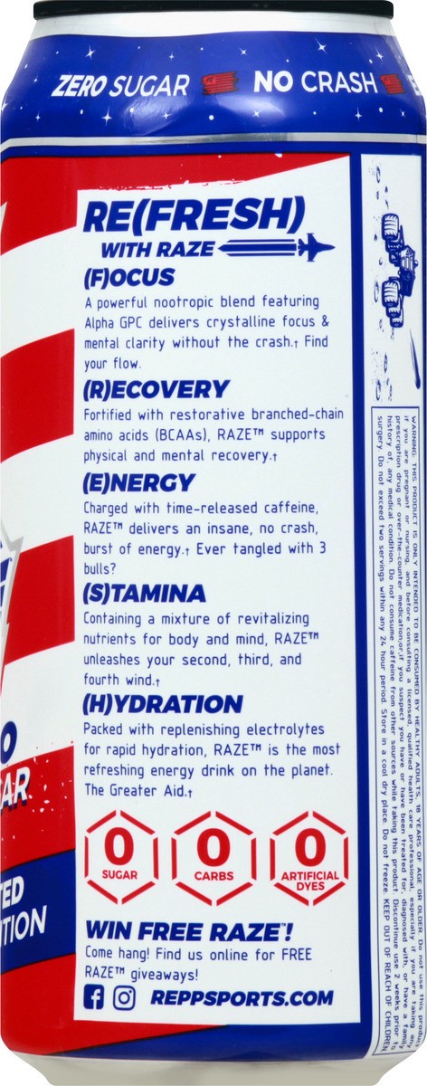 slide 8 of 13, Raze Energy Apollo Energy Drink, 16 oz