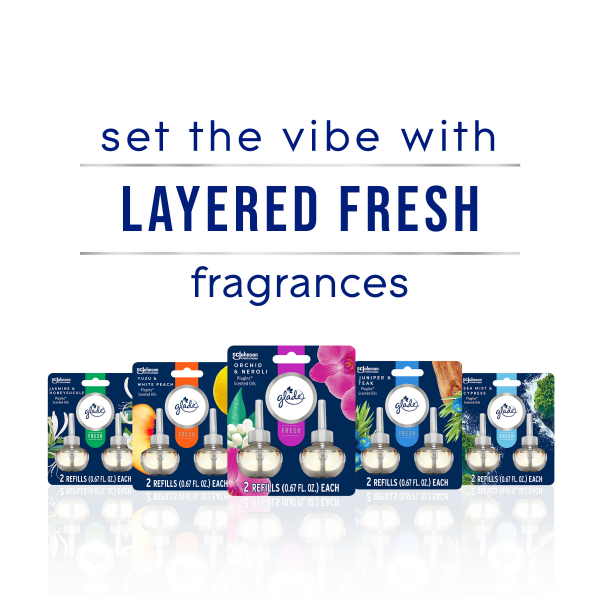 slide 21 of 29, Glade PlugIns Scented Oils Air Freshener Refills, Sea Mist & Cypress, Fresh Collection, 0.67 fl oz Each, 2 Refills, 2 ct