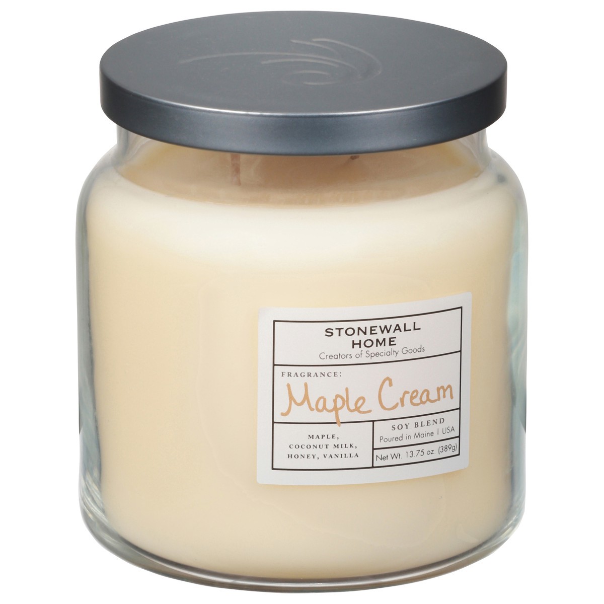 slide 6 of 10, Stonewall Home Soy Blend Maple Cream Candle 13.75 oz, 13.75 oz