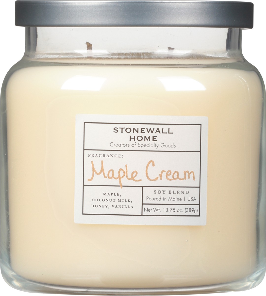 slide 9 of 10, Stonewall Home Soy Blend Maple Cream Candle 13.75 oz, 13.75 oz