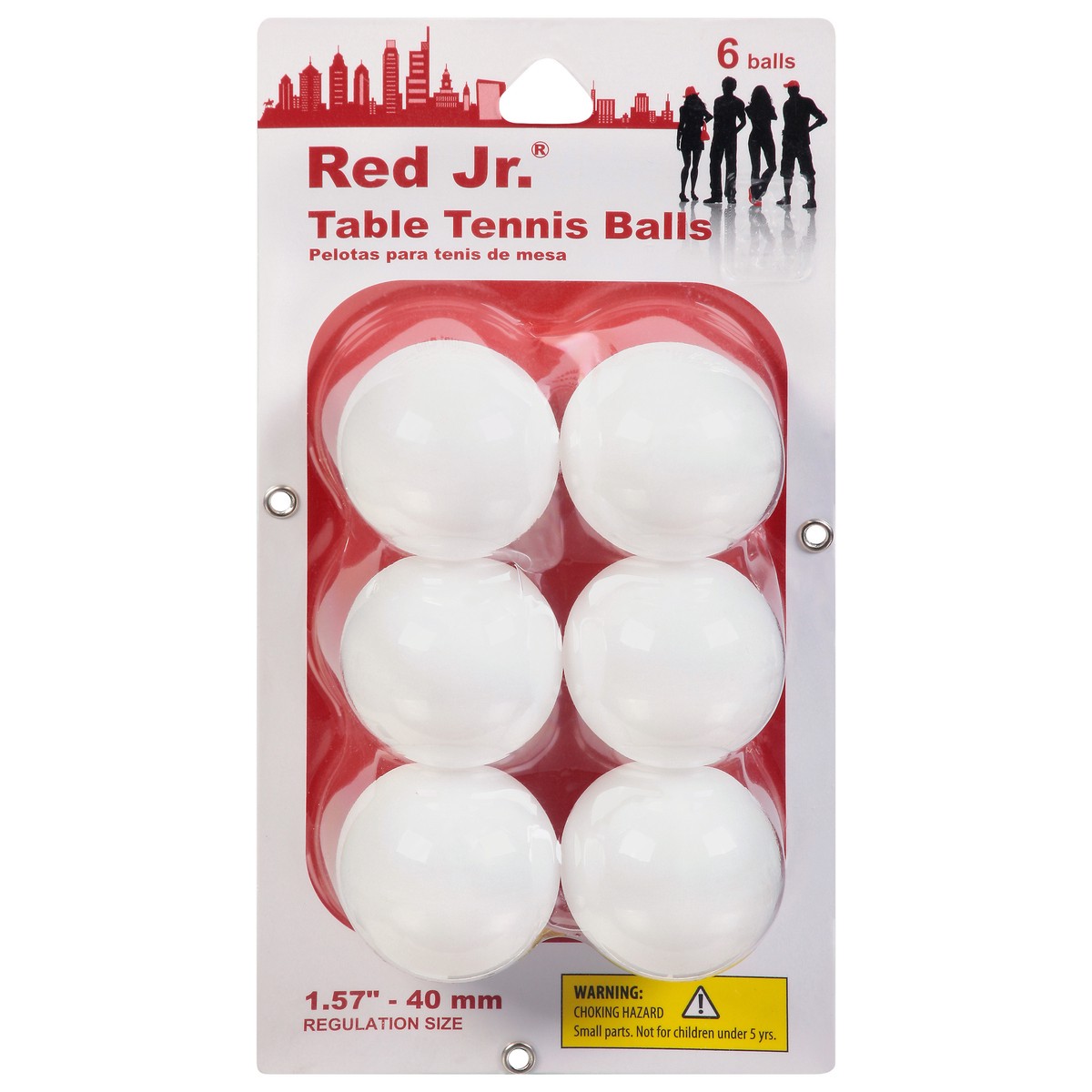 slide 1 of 12, Red Jr 1.57 Inches Table Tennis Balls 6 ea, 6 ct