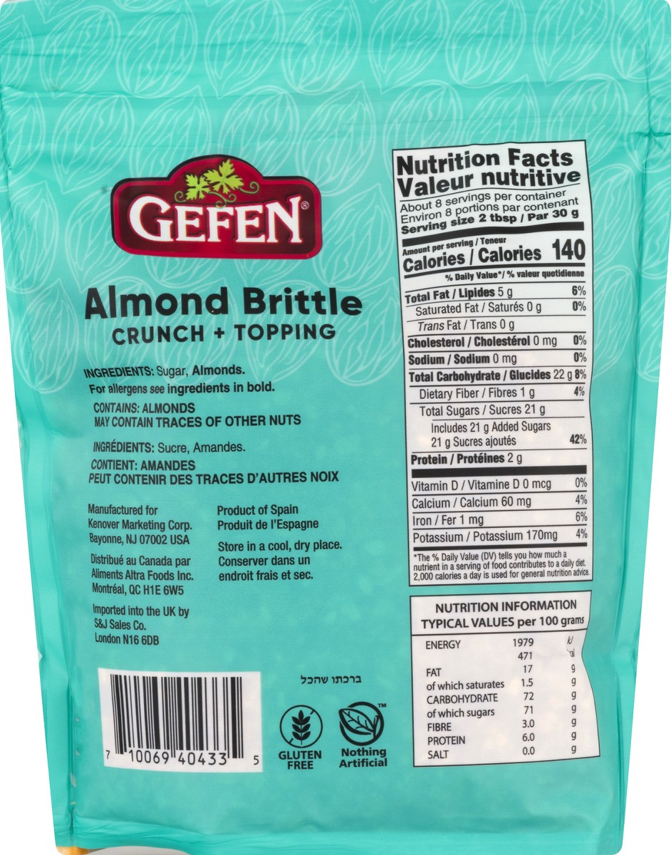 slide 2 of 9, Gefen Crunch + Topping Almond Brittle 8 oz, 8 oz