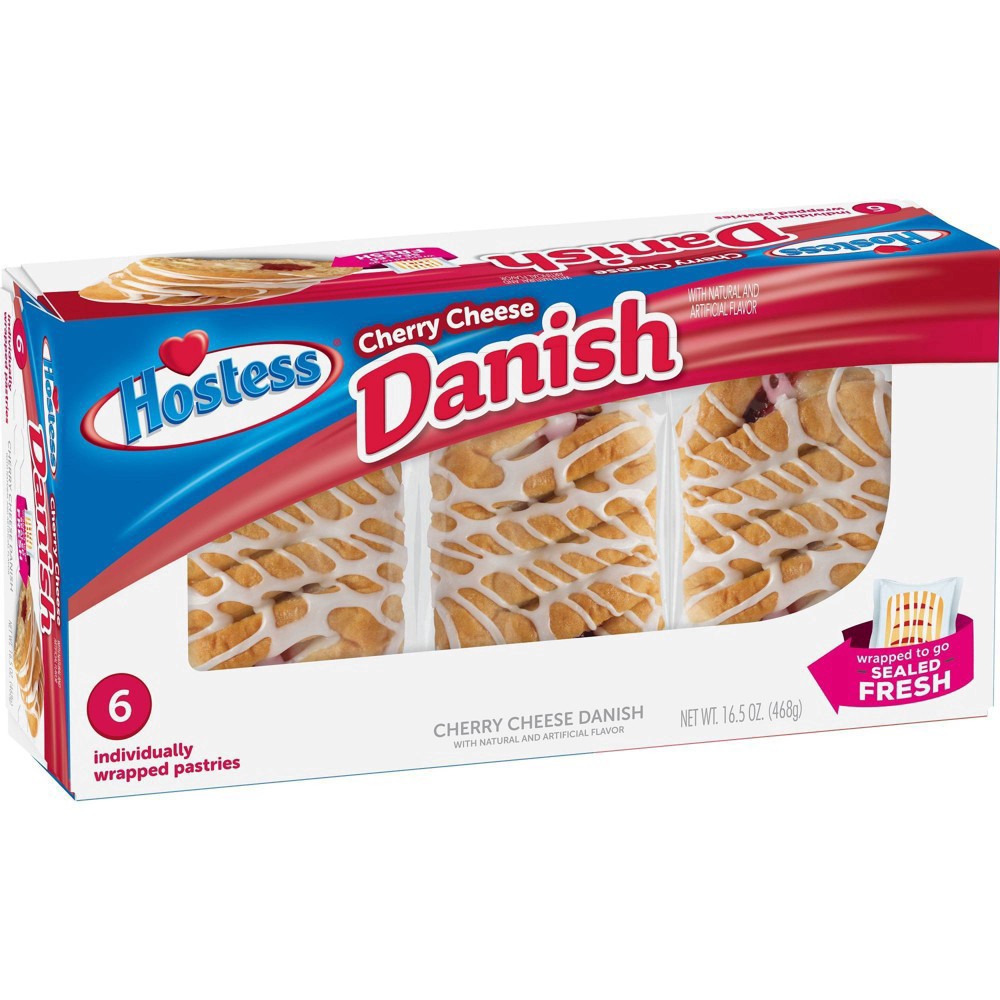 slide 17 of 38, HOSTESS Cherry Cheese Round Danish, 6 Count , 16.50 oz, 16.5 oz