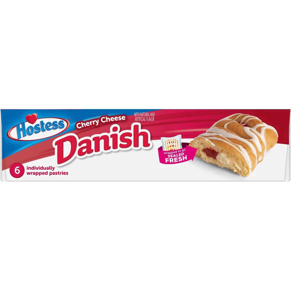 slide 28 of 38, HOSTESS Cherry Cheese Round Danish, 6 Count , 16.50 oz, 16.5 oz