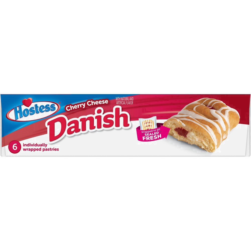 slide 30 of 38, HOSTESS Cherry Cheese Round Danish, 6 Count , 16.50 oz, 16.5 oz