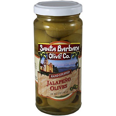 slide 1 of 2, Santa Barbara Olive Co. Jalapeno Stuffed Olives, 5 oz